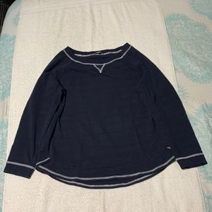 T by Talbots UPF 50+ Lightweight Pullover, Size LP, Navy